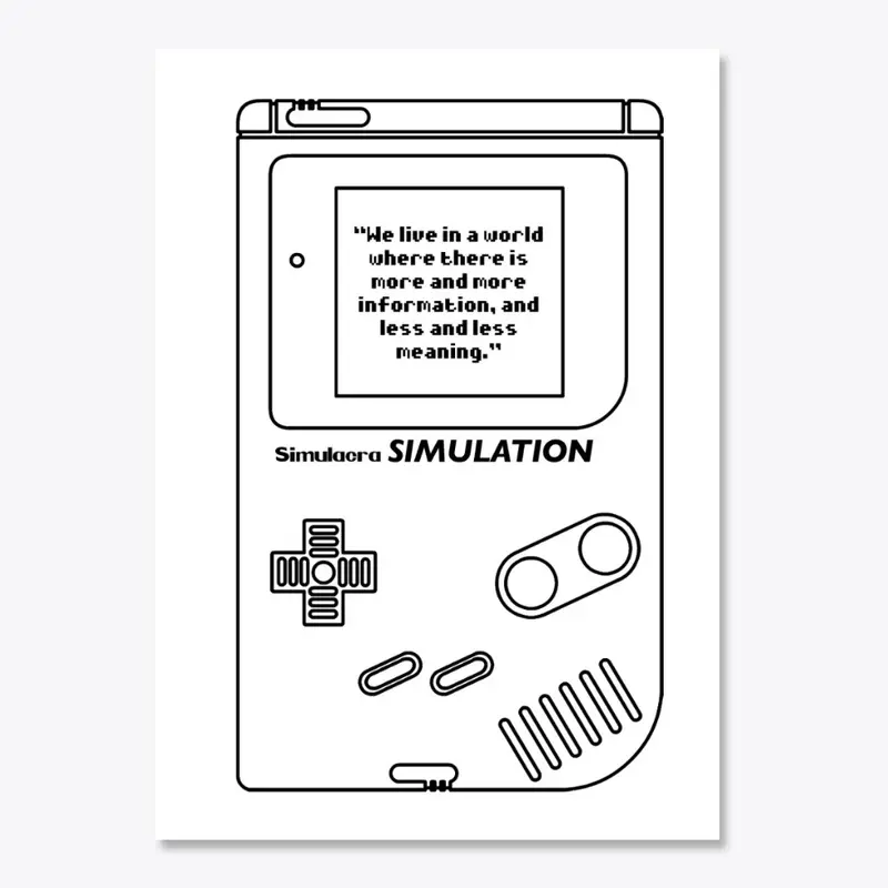 8-Bit Simulacra and Simulation (Black)